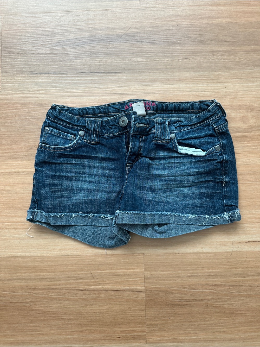Arizona Jean Company Dark Blue Denim Cutoff Shorts